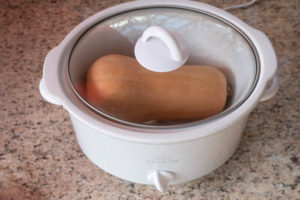 Butternut squash in slow cooker