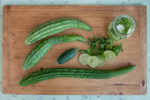 Cucumbers ready to cut up for salad or infusions