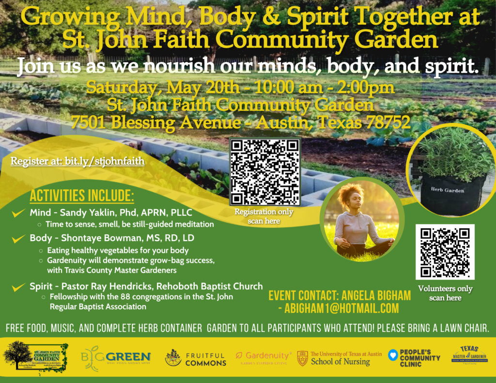 St John Faith Community Garden Flyer