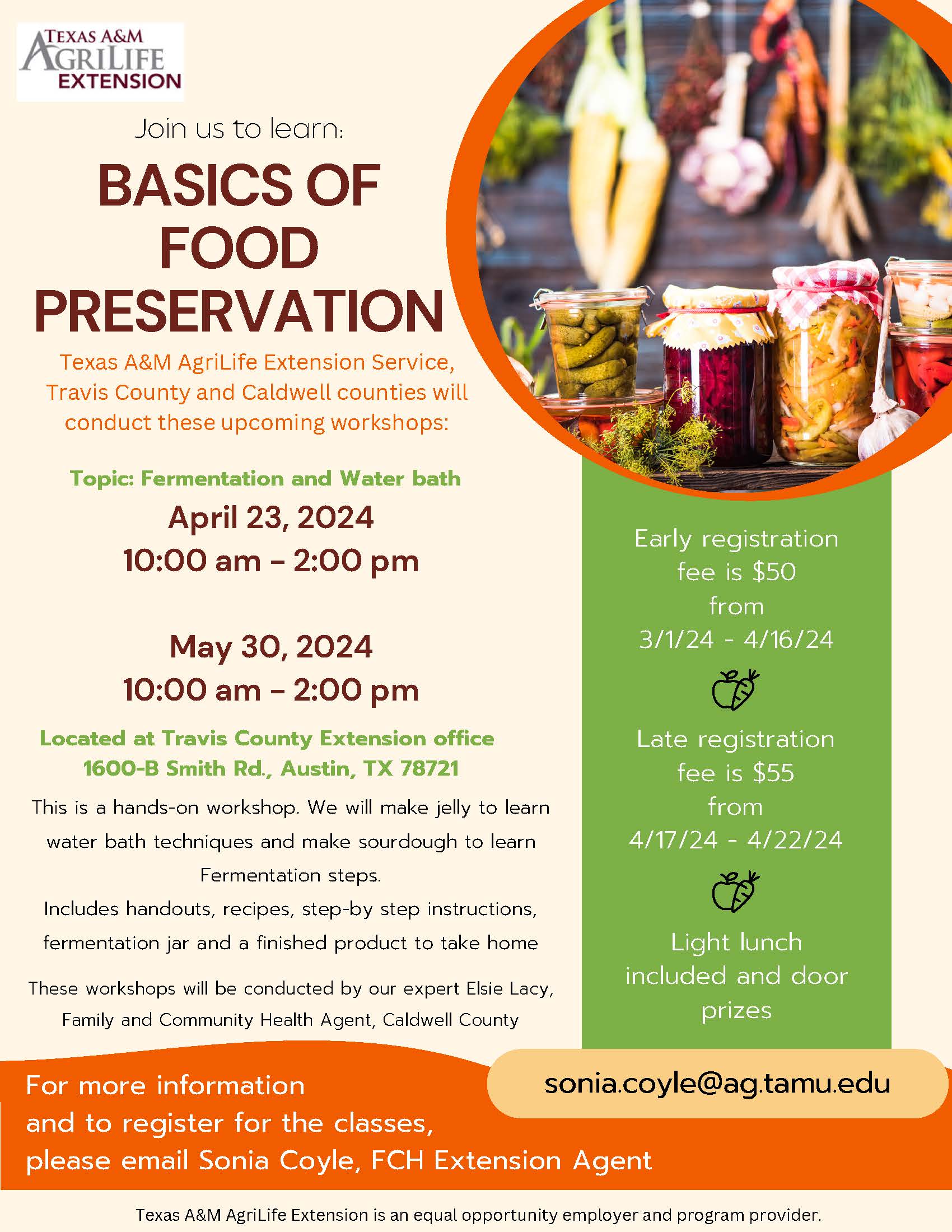 Flyer for Basics of Food Preservation